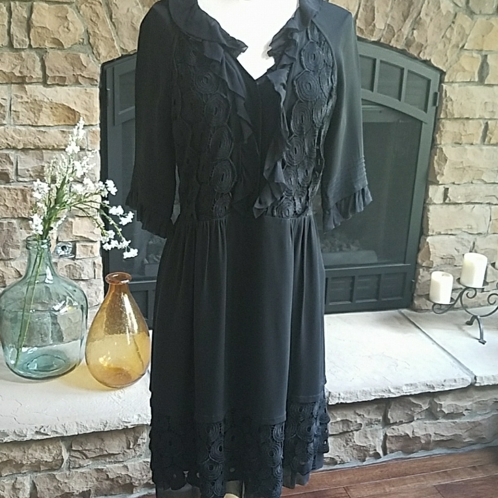 Vivienne Tam black silk dress S